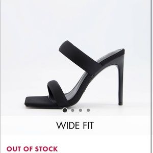 Simmi London from ASOS Skye padded mules - wide fit black